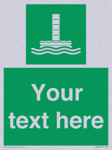 Custom sign safe condition Evacuation chute 